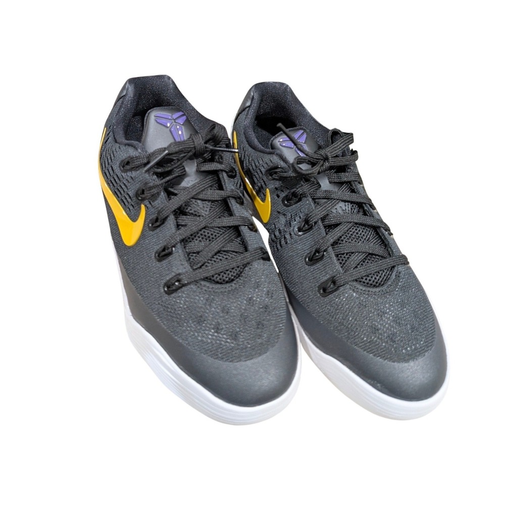 Nike Kobe IX Low EM GS Black University Gold White 6.5Y Women's 8 Sneakers NIB